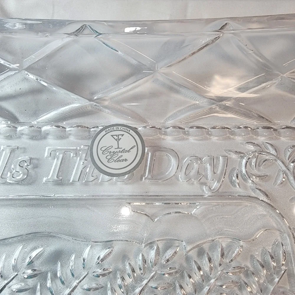 Vintage Fifth Ave Muirfield Crystal Gla Tray 